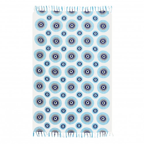 ΠΑΡΕΟ 102612 OLEN GREEK EYE WHITE 185x115cm ΚΡΟΣΣΙ 100%RAYON 250GR