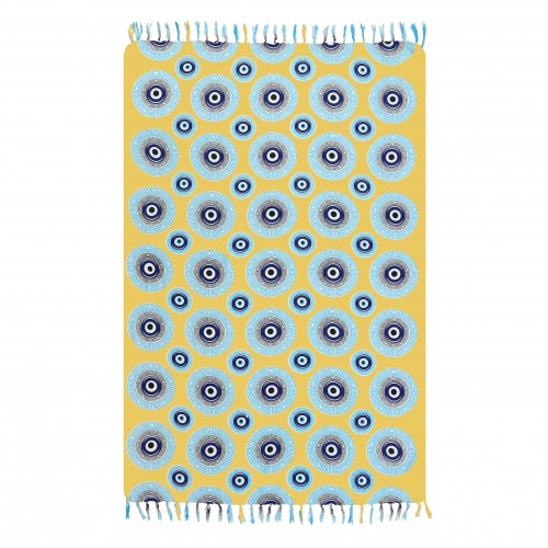 ΠΑΡΕΟ 102614 OLEN GREEK EYE GOLD 185x115cm ΚΡΟΣΣΙ 100%RAYON 250GR