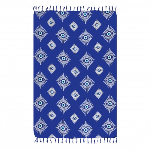 ΠΑΡΕΟ 102616 SOLAR GREEK EYE NAVY BLUE 185x115cm ΚΡΟΣΣΙ 100%RAYON 250GR