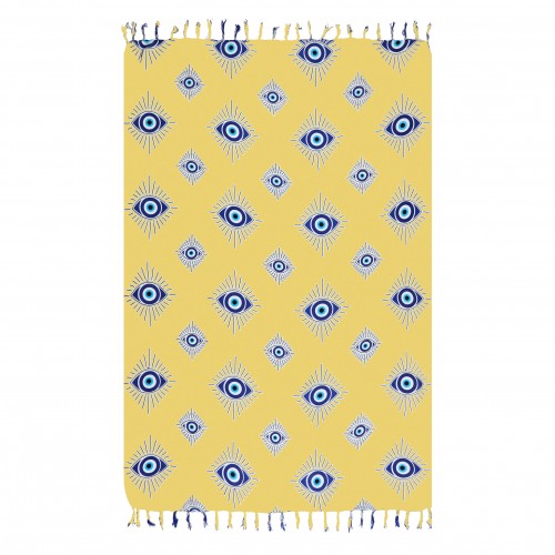 ΠΑΡΕΟ 102618 SOLAR GREEK EYE GOLD 185x115cm ΚΡΟΣΣΙ 100%RAYON 250GR