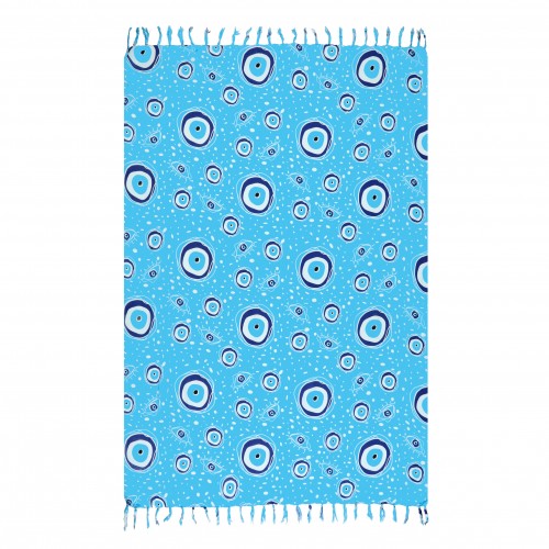 ΠΑΡΕΟ 102622 SEA GREEK EYE TURQUOISE 185x115cm ΚΡΟΣΣΙ 100%RAYON 250GR