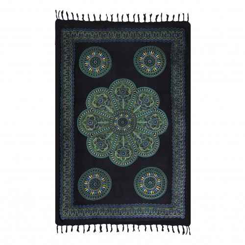 ΠΑΡΕΟ 102634 MANDALA BLACK 185x115cm ΚΡΟΣΣΙ 100%RAYON 250GR
