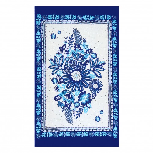 ΠΑΡΕΟ 102641 GREEK BLOSSOM BLUE 185x115cm 100%RAYON 250GR