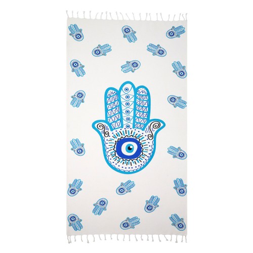 ΠΕΤΣΕΤΑ 27116 ΧΑΜΑΜ HAMSA ΧΕΡΙ 90x180cm 100%cotton