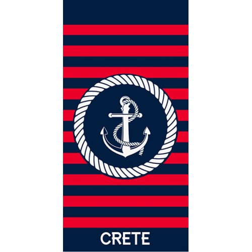 ΠΕΤΣΕΤΑ 2082 ΑΓΚΥΡΑ ΡΙΓΕΣ CRETE 76x152 ΚΟΚΚΙΝΟ-ΜΠΛΕ