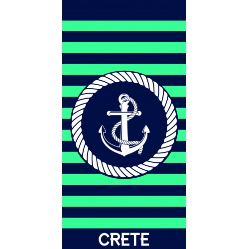 ΠΕΤΣΕΤΑ 2083 ΑΓΚΥΡΑ ΡΙΓΕΣ CRETE 76x152 ΠΡΑΣΙΝΟ-ΜΠΛΕ 300gr