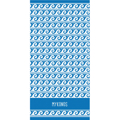 ΠΕΤΣΕΤΑ 4055 MYKONOS ΚΥΜΑ ΖΑΚΑΡ ΜΠΛΕ 86x160cm 590gr