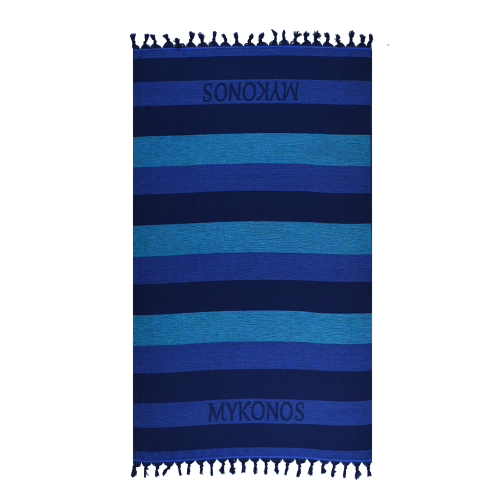 ΠΕΤΣΕΤΑ 5027 ΜΠΛΕ ΡΙΓΕ MYKONOS ΚΡΟΣΣΙ 90x160cm 500gr