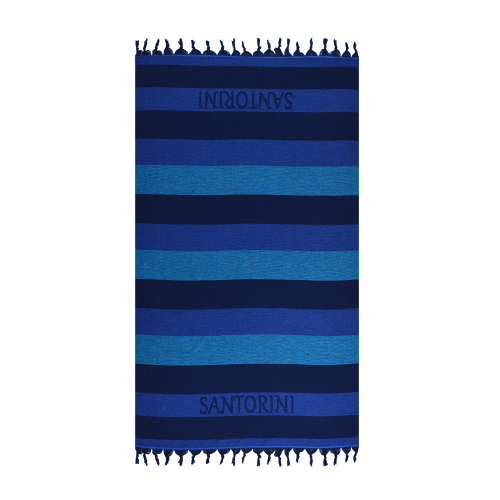 ΠΕΤΣΕΤΑ 5029 ΜΠΛΕ ΡΙΓΕ SANTORINI ΚΡΟΣΣΙ 90x160cm 500gr