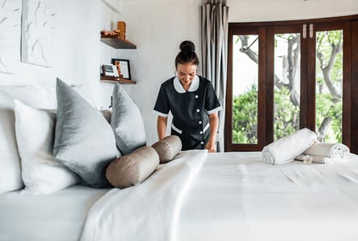 Smiling call center representative celebrating a win