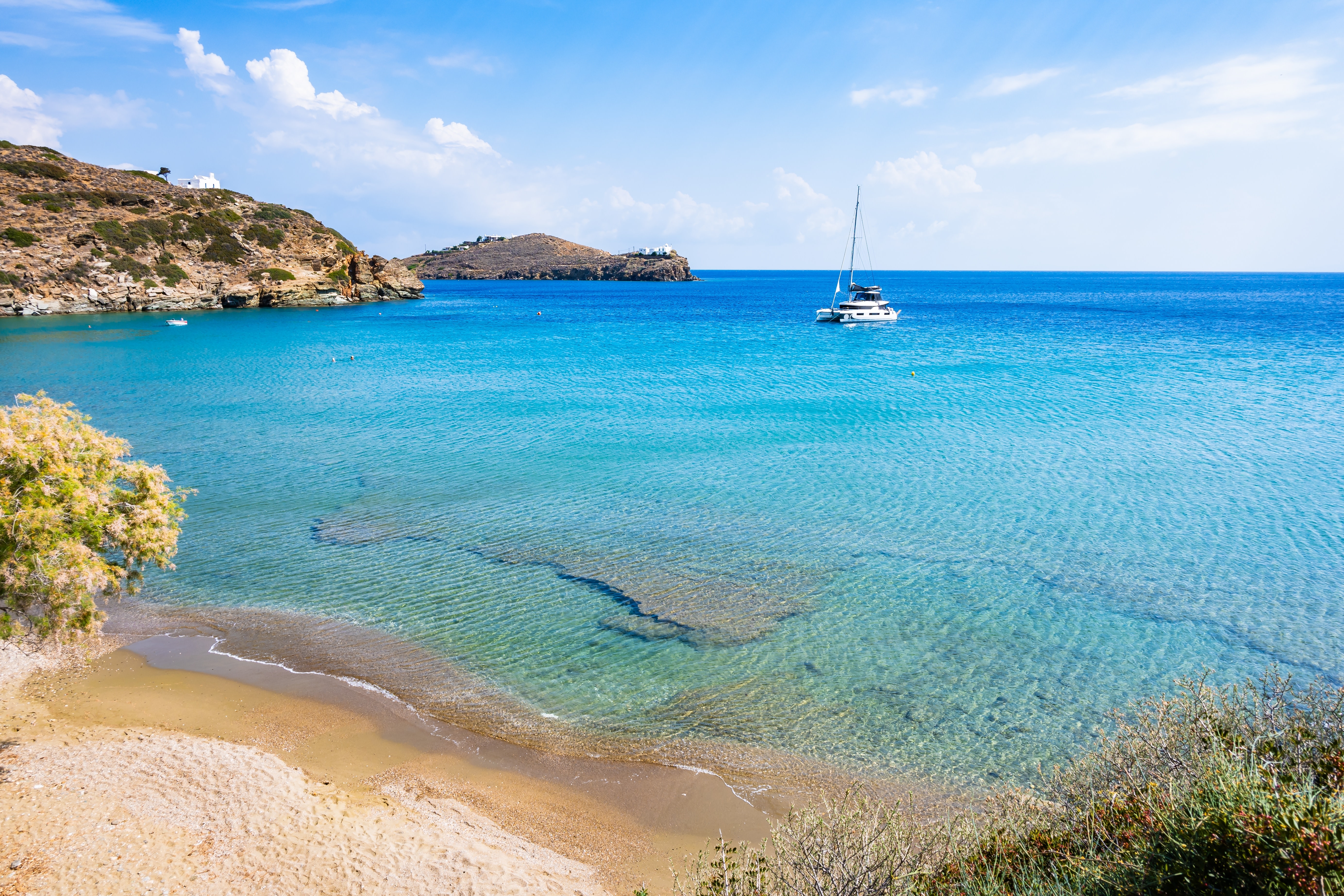 Cruise Mykonos' stunning south coast
