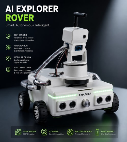 AI Explorer Rover — Autonomous Smart Robotics Platform