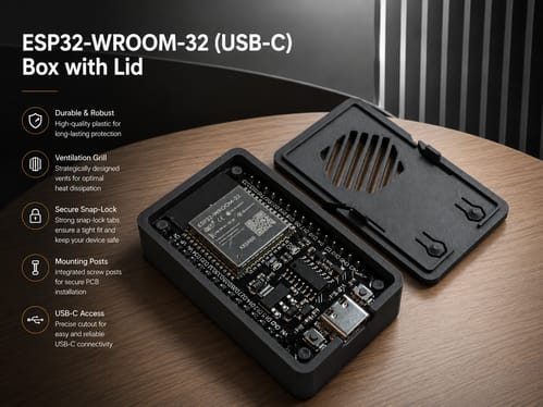ESP32-WROOM-32 (USB-C) Box with Lid