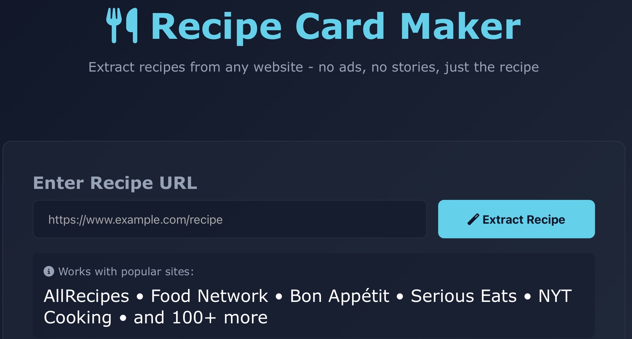 Recipe Card Maker