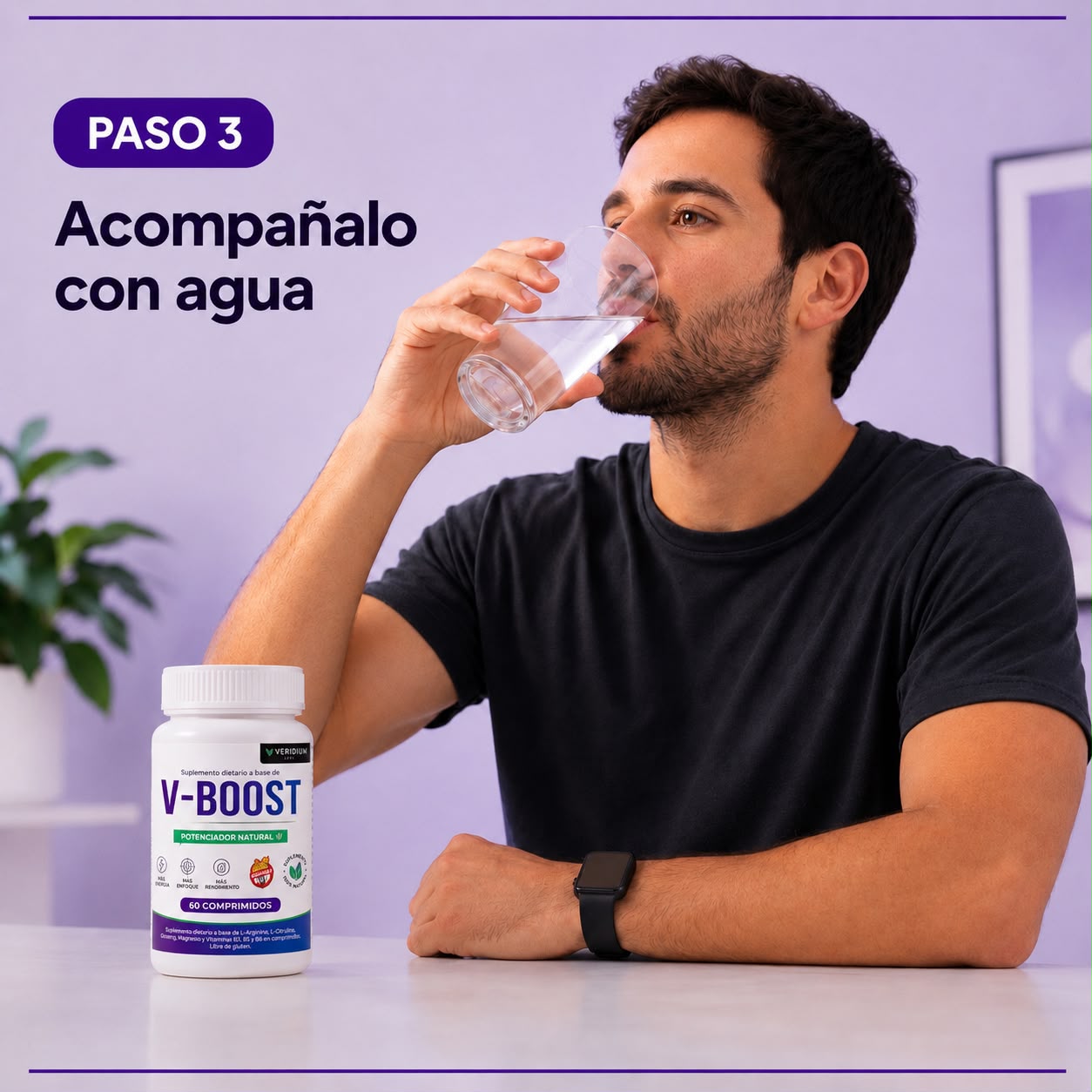 Paso 3 - Acompa&ntilde;alo con agua
