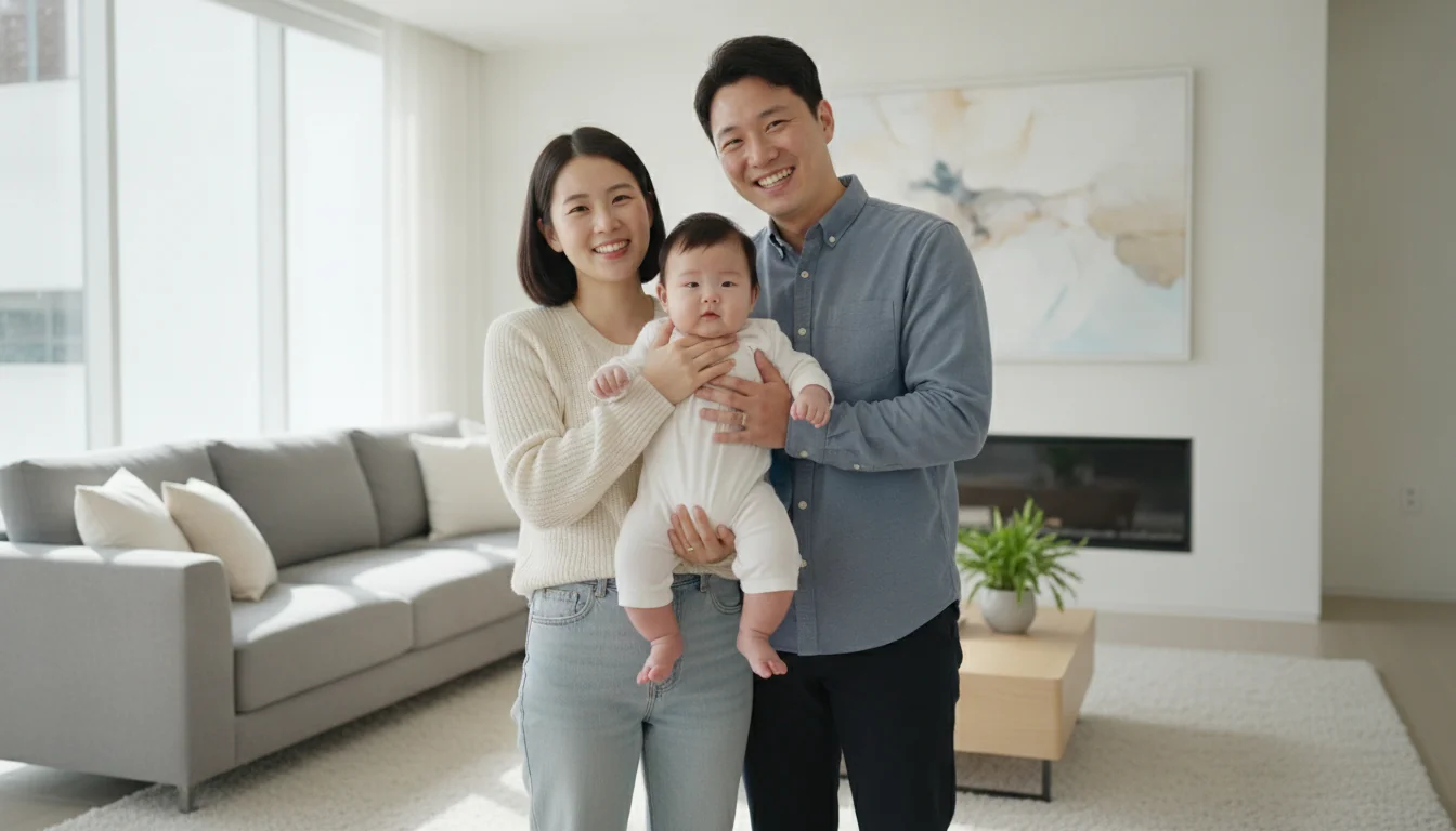 청년 정책과 육아지원 제도가 맞물려 가계 안정을 도모하는 개념도입니다.