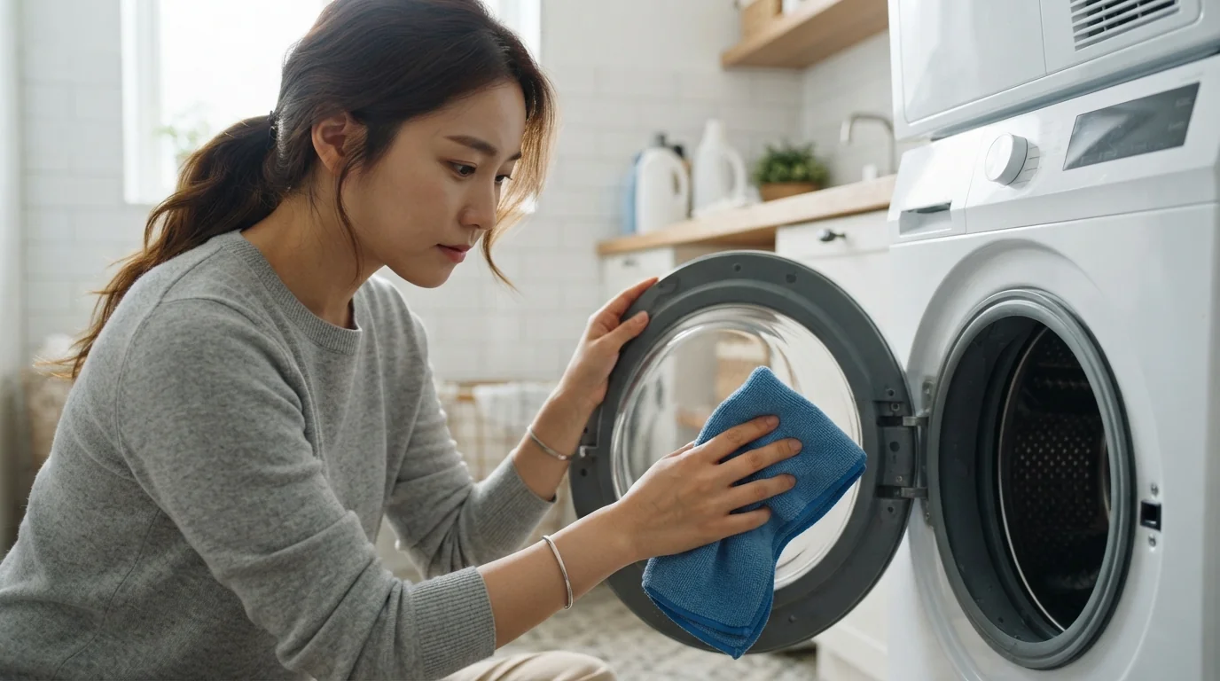 가정 내에서 주로 관리해야 하는 핵심 가전들의 세척 방법과 주기적 관리 기준을 도식화한 인포그래픽형 이미지입니다.