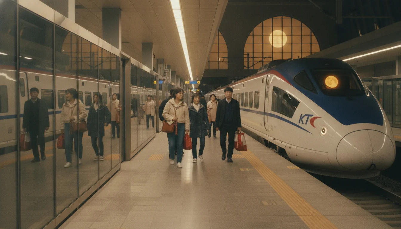 Train Platform and Chuseok Travel Information Screen Sub2 Image