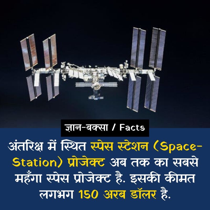 Space station facts in hindi