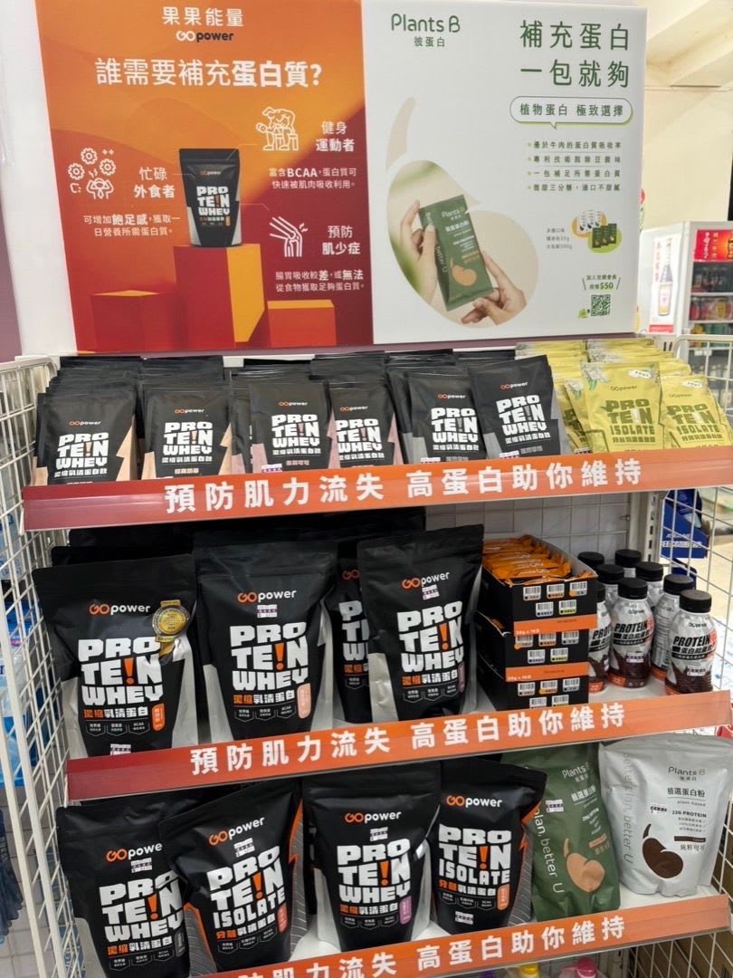 除了最常見的蛋白乳清，果果能量Gopower也推出各種運動補給品，滿足不同目標的運動愛好者。（圖片來源｜果果能量）