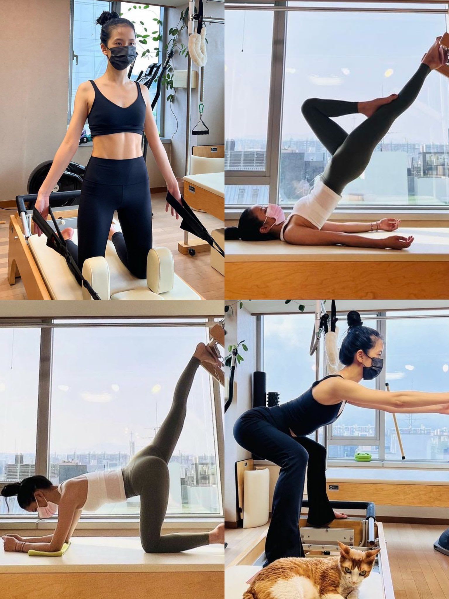 韓國女星Jisoo也在社群上分享練習皮拉提斯的樣貌｜圖源：Jisoo Instagram