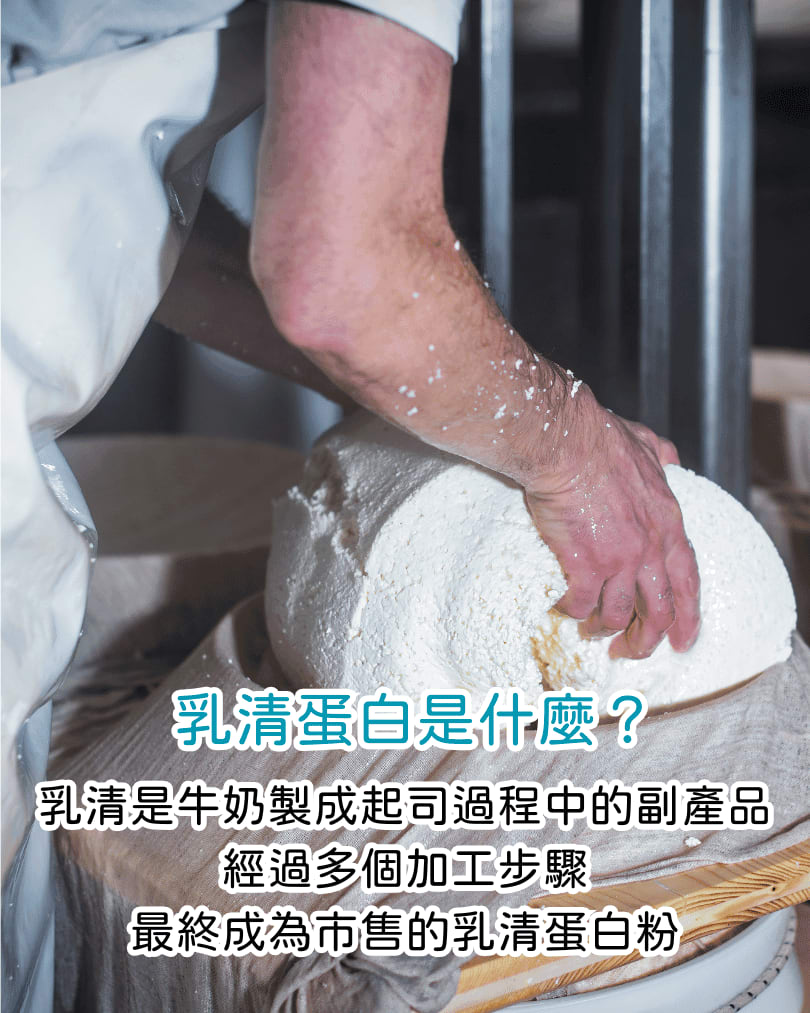 乳清的原料是牛奶，經過加工處理後製成
