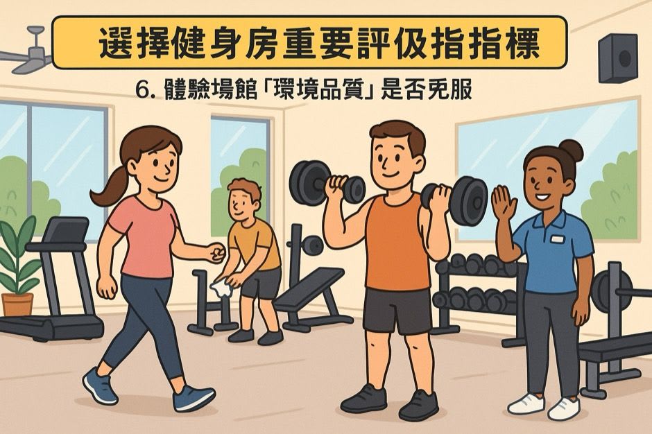 器材鄰近處有沒有提供酒精及抹布消毒？從很多小細節可看出一間場館的營運品質
