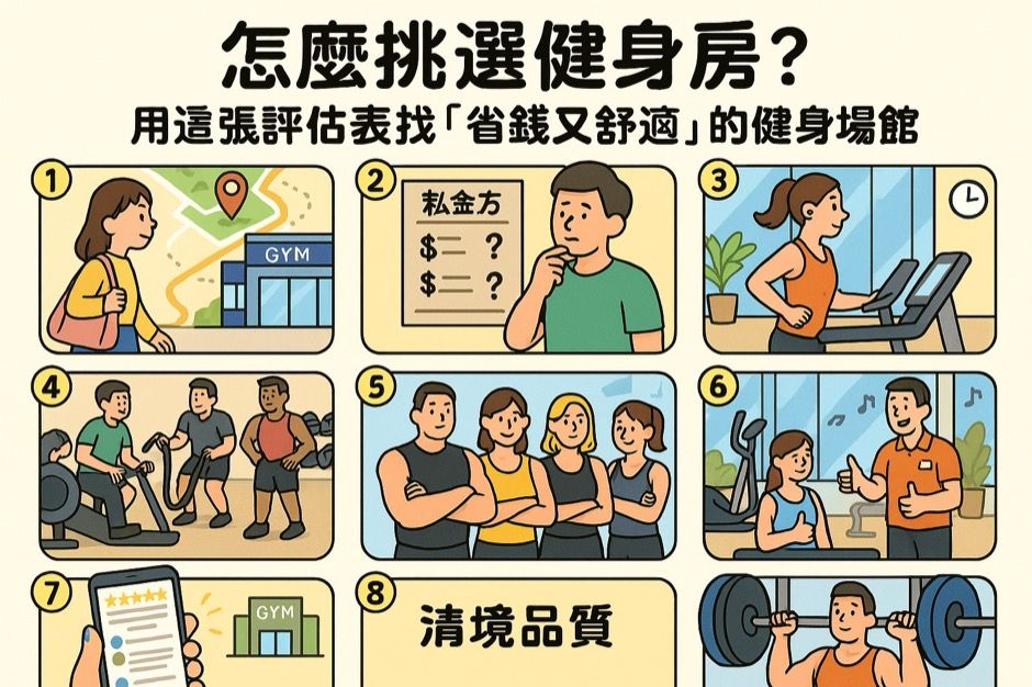 怎麼挑選健身房？用這張評估表找「省錢又舒適」的健身場館