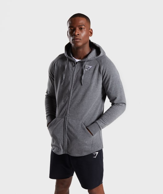 Gymshark Ark Zip Hoodie - Charcoal Marl