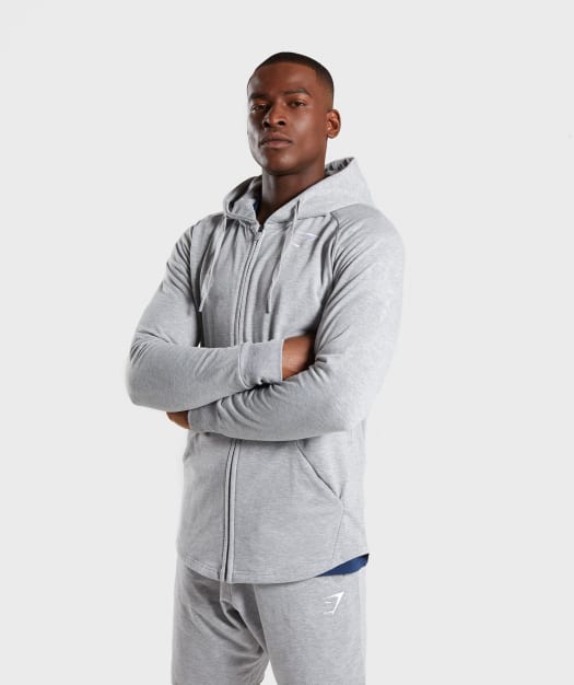 Gymshark Ark Zip Hoodie - Light Grey Marl