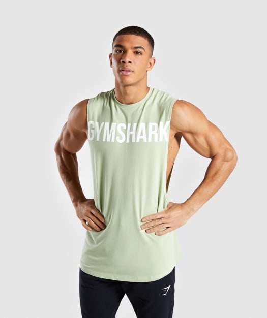 Gymshark Bold Graphic Drop Armhole Tank - Green