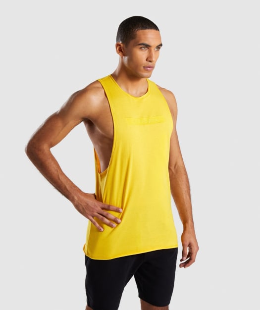 Gymshark Crucial Drop Arm Tank - Yellow