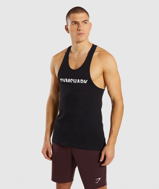 Gymshark Divide Stringer - Black