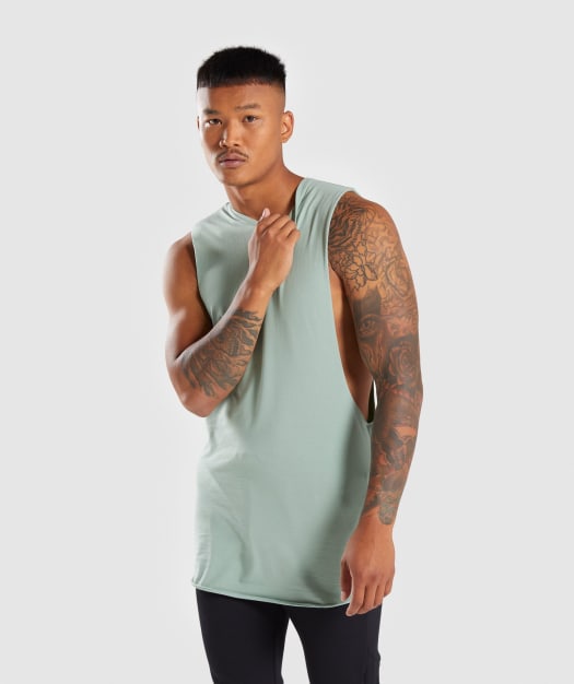 Gymshark Eaze Sleeveless T-Shirt - Pale Green