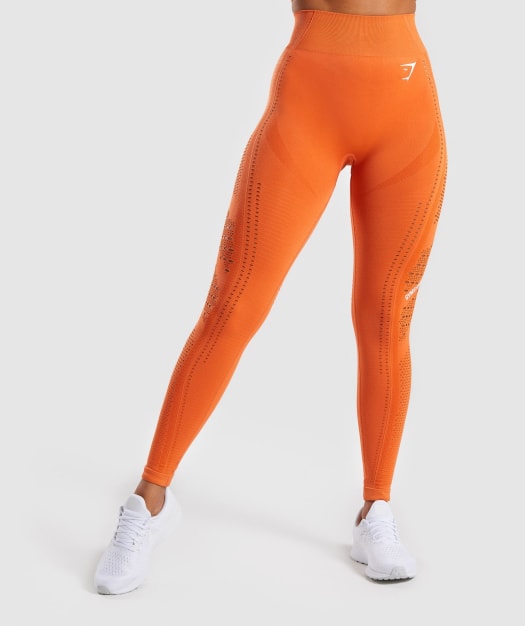 Gymshark Flawless Knit Tights - Burnt Orange