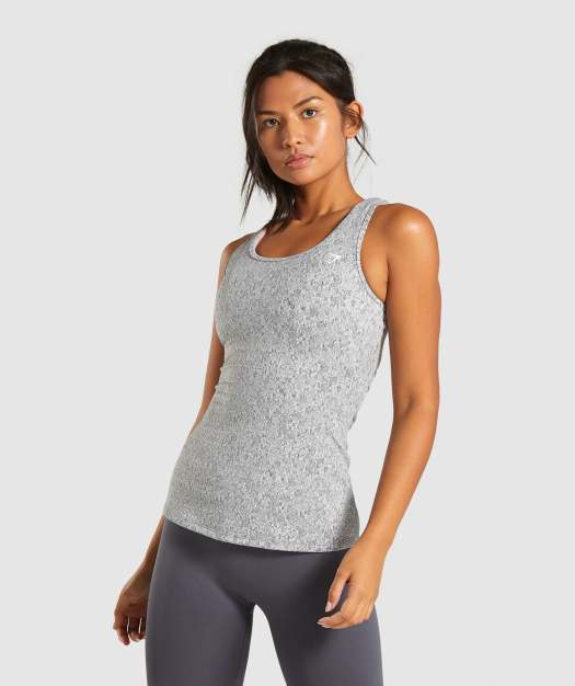 Gymshark Fleur Texture Vest - Charcoal Marl