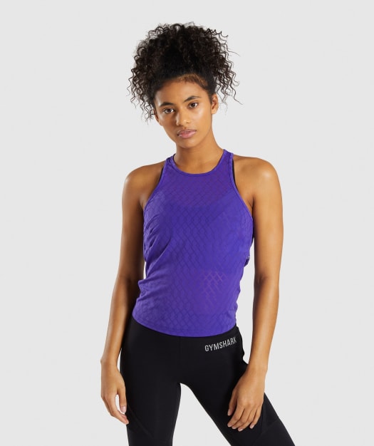 Gymshark Geo Mesh Vest - Indigo