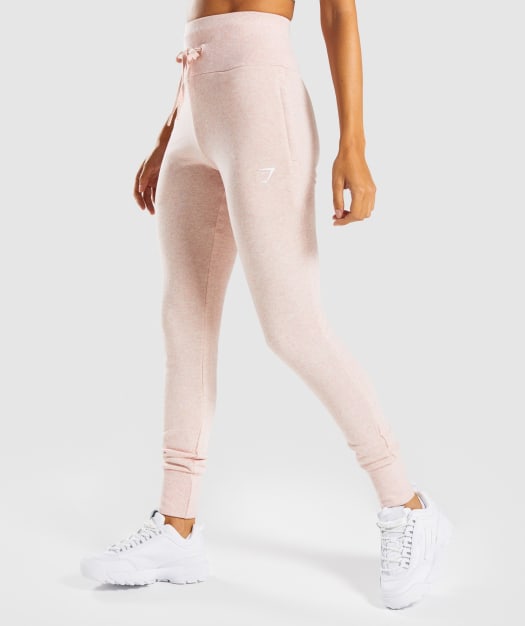 Gymshark High Waisted Joggers - Blush Nude Marl