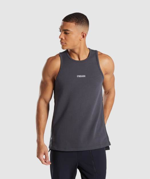 Gymshark Jacquard Back Tank - Charcoal Marl