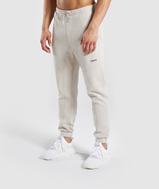 Gymshark Laundered Joggers - Chalk Grey
