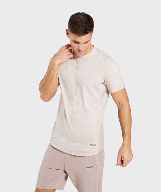 Gymshark Laundered T-Shirt - Chalk Grey