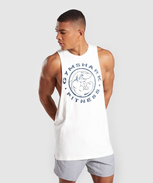 Gymshark Legacy Drop Armhole Tank- Chalk White