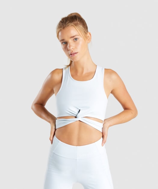 Gymshark Pastel Crop Top - Ice Blue