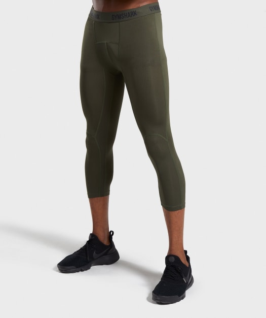 Gymshark Shadow 3/4 Leggings - Dark Green