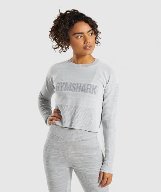 Gymshark Time Out Knit Sweater - Light Grey