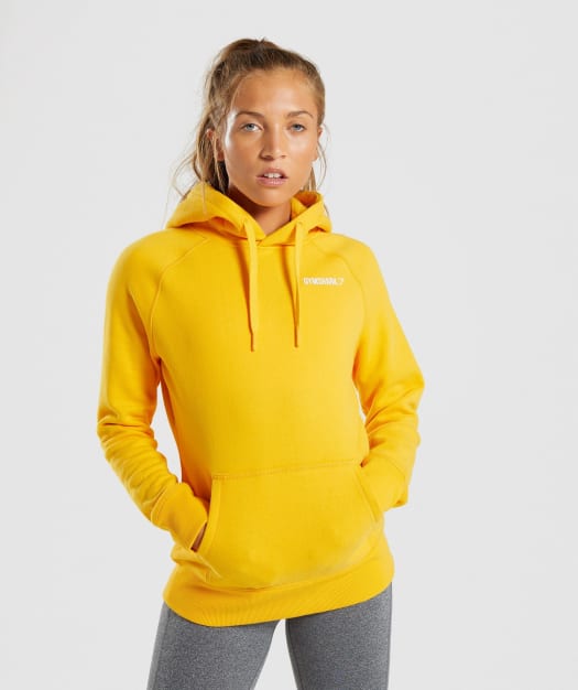 Gymshark Women's Crest Hoodie - Citrus Yellow