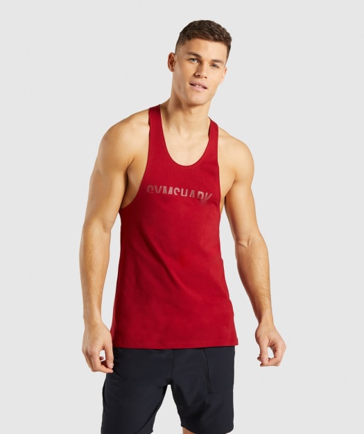 Gymshark Divide Stringer - Full Red
