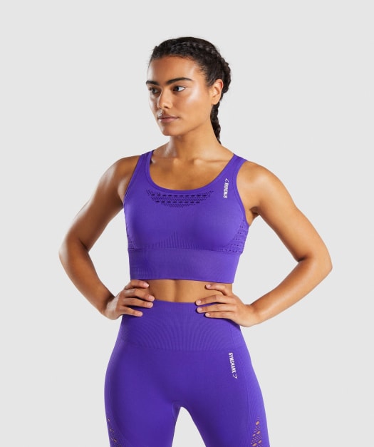 Gymshark Energy+ Seamless Crop Top - Indigo