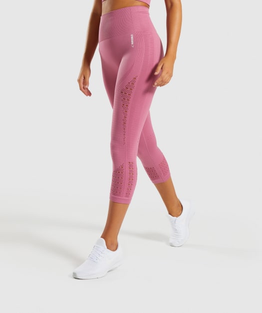 Gymshark Energy+ Seamless Cropped Leggings - Dusky Pink