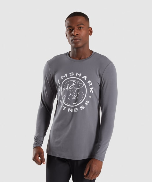 Gymshark Legacy Long Sleeve T-Shirt - Smokey Grey